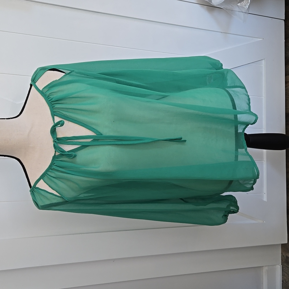 Green Sheer Blouse by Forever 21